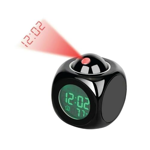 The Perfect Part PROJECTION ALARM CLOCK With Charging Cable, Battery Operated Smart Alarm Clocks cover