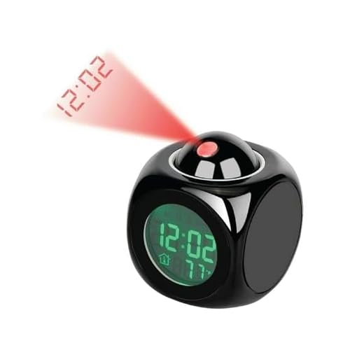 Alarm Clock - Projection Alarm Clock With Charging Cable, Battery Operated Smart Alarm Clocks for Bedrooms with LED Display, Digital Alarm Clocks for Bedrooms with Temperature Display