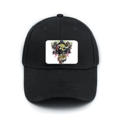 Casquette de baseball noire serpent vert brodé avec boucle de réglage