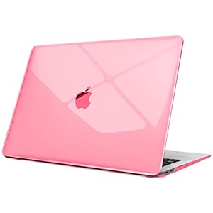 Fintie Hoes Compatibel met MacBook Air 13 A2337 M1/A2179/A1932 (2018-2020 Laat los), Hoogwaardige Beschermhoes Snap Case Compatibel met MacBook Air 13" Retina Display Touch ID, Roze (Clear)