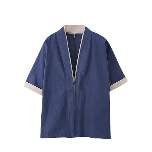 Kimono japonais homme en coton et lin de qualité supérieure