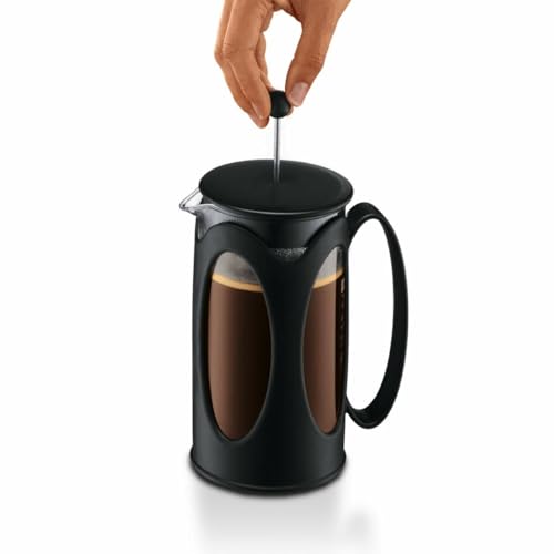 Bodum Kenya French Press - 1L / 8 Cups Coffee Maker - Heat-Resistant Borosilicate Glass & Stainless Steel - Dishwasher Safe Cafetiere - Made in Portugal - Image 4
