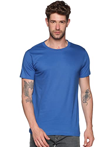 Image of Solid Men Round Neck White T-Shirt