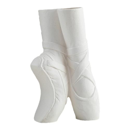 Ballet Shoe Vase - Footformed Flower Vase - European Style Ceramic Pottery - Modern Aesthetic Decorative Pottery Pottery For Home, Unique Foot Vasque For Living Room, Table, Bookhelf Eller Dancer -Ins