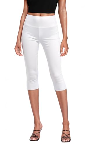 Hybrid & Company Womens Super Comfy Stretch Pull On Millennium Twill Capri Shorts