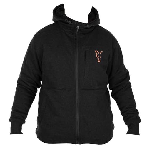 Fox Collection Veste Sherpa Noir & Orange - Veste de pêche