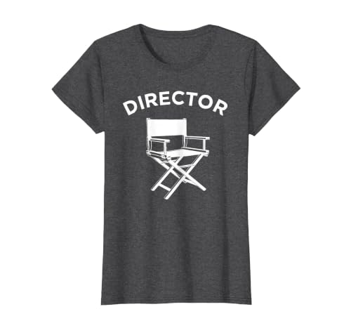 Movie Director Chair Filmmaker Film Directing T-Shirt, Women, Dark Heather Grey, Small