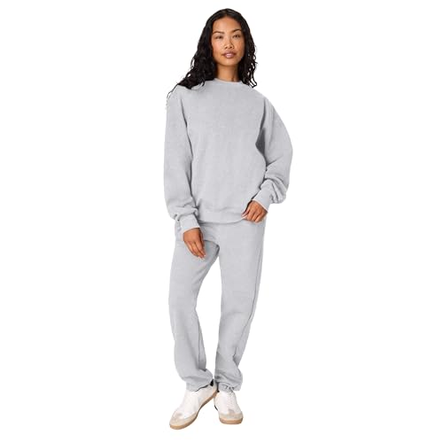 Hanes Men's Ultimate Cotton Heavyweight Crewneck Sweatshirt, Charcoal Heather, M