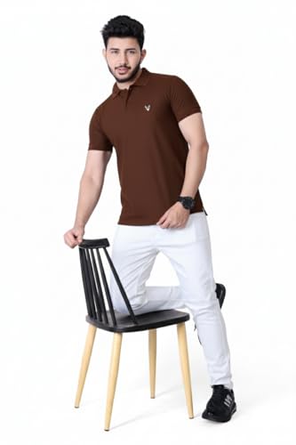 Image of Men's Premium Polo T-Shirt | Classic Collar | Smooth Finish | Half Sleeve Casual Wear (XS to 3XL)