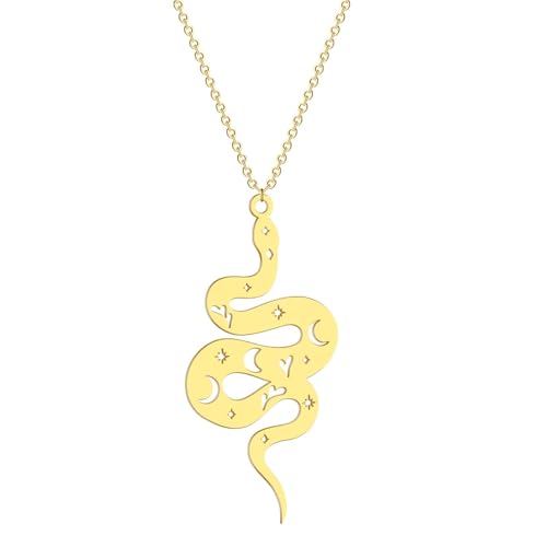 Collier serpent punk anti-ternissement pour affirmer un style rétro mystique