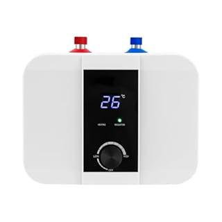 Scaldacqua istantaneo elettrico Scaldacqua istantaneo Scaldacqua istantaneo Doccia 1500W Mini scaldabagno con indicatore di temperatura a LED leggibile 220V Scaldabagno elettrico Acqua calda