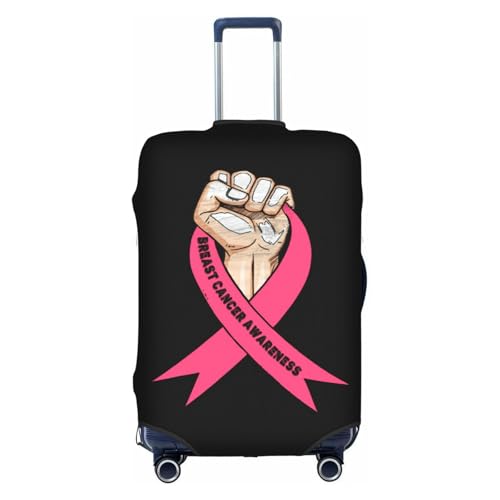Travel Luggage Cover Breast Cancer Awareness Fashion Washable Baggage Suitcase Protector Fit For Luggage Medium