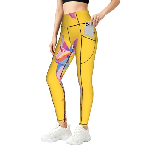 Pantalones de yoga de conejo de cuernos largos confeccionados en tejido elástico premium