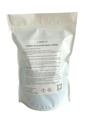FertilTech Sulfate de Cuivre 1.5 kg - Traitement Algues, Engrais
