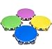 5.5" Neon Tambourines Set of 4, Colorful Party Favors, Party Instruments, Noisemaker Birthday Party Supplies, - for Mexican Fiesta, Pool Parties, Tambourines for Church, for Kids and Adults