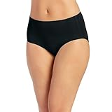 Jockey Women's Underwear No Panty Line Promise Tactel Hip Brief, black, 8