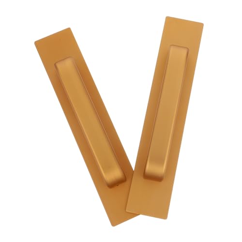 Beaupretty 2個 アルミ合金製粘着式キャビネット取っ手 自己粘着ドアハンドル 引き出し スライド扉対応 耐湿性で浴室 キッチンに 簡単貼り付け