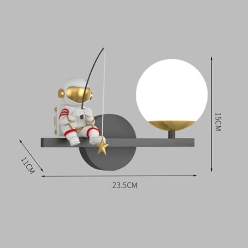 Luminaire mural astronaute lune 3D LED variable chambre garçon - 4