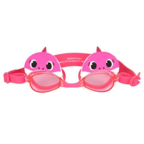 Baby Shark Pink Shark Character Face Swim Goggles, One Size