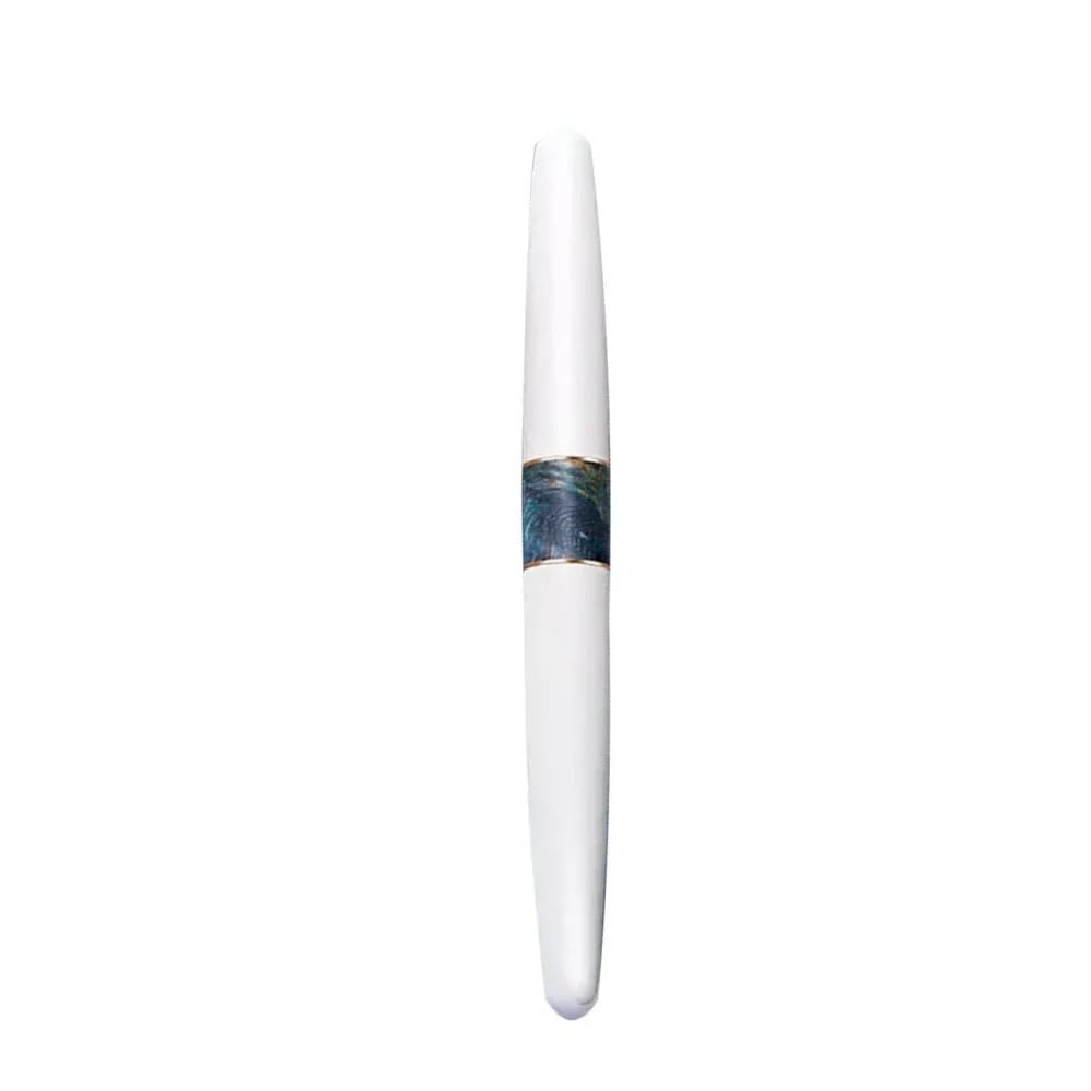 XMKT Metall-Füllfederhalter, EF-F-Feder, minimalistisch, schwarz-weiß, hochwertiger Business-Luxus-Stift für Schule, Büro, Schreibbedarf (WH, EF)