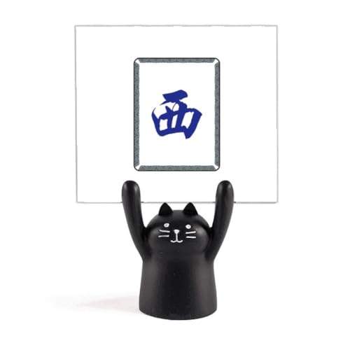 Mahjong porte-mémo Wind West motif chat noir dessin animé pour décoration intérieure