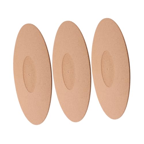 LIFKOME Pack Soft Cork Record Pad Vinyl Protective Mat for Turntable Anti-static Disc Protective Pad Sound Enhancer Noise Reduction Non-slip Design