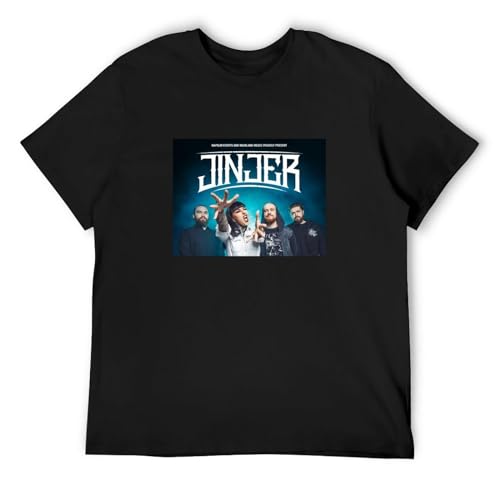 XiangGuFeiNiuWei Jinjer Macro - Camiseta unisex de manga corta 100% algodón, color negro, Negro, M