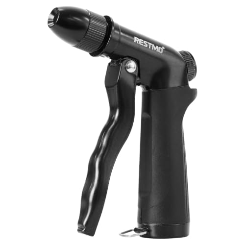 RESTMO Metal Water Hose Nozzle, High Pressure Garden Sprayer, Flash Black