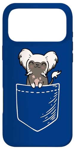 Funny Cute Kawaii Kids Pocket Chinese Crested Dog Lover �X�}�z�P�[�X iPhone 17 Pro Max �p