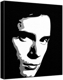 Billy Warlock (100% Original Painting. Not A Print ) Acrylic Paint On Deep Framed Canvas (60 x 50 x 1.8 cm) 3-Colour Black/Grey/White-image-36