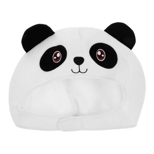 FOYTOKI Fluffy Fleece Panda Hood Warm Cozy Hat for Kids Teens Novelty Headgear for Halloween Photo Props