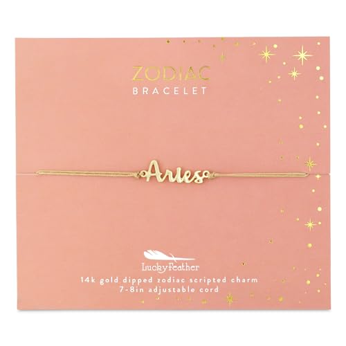 Lucky Feather Zodiac bracelets for women |...