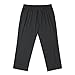 LETAOTAO Mens Big and Tall Full Elastic Waist Pants Stretch Slacks with Zipper Fly and Pockets (Black,52W*28L)