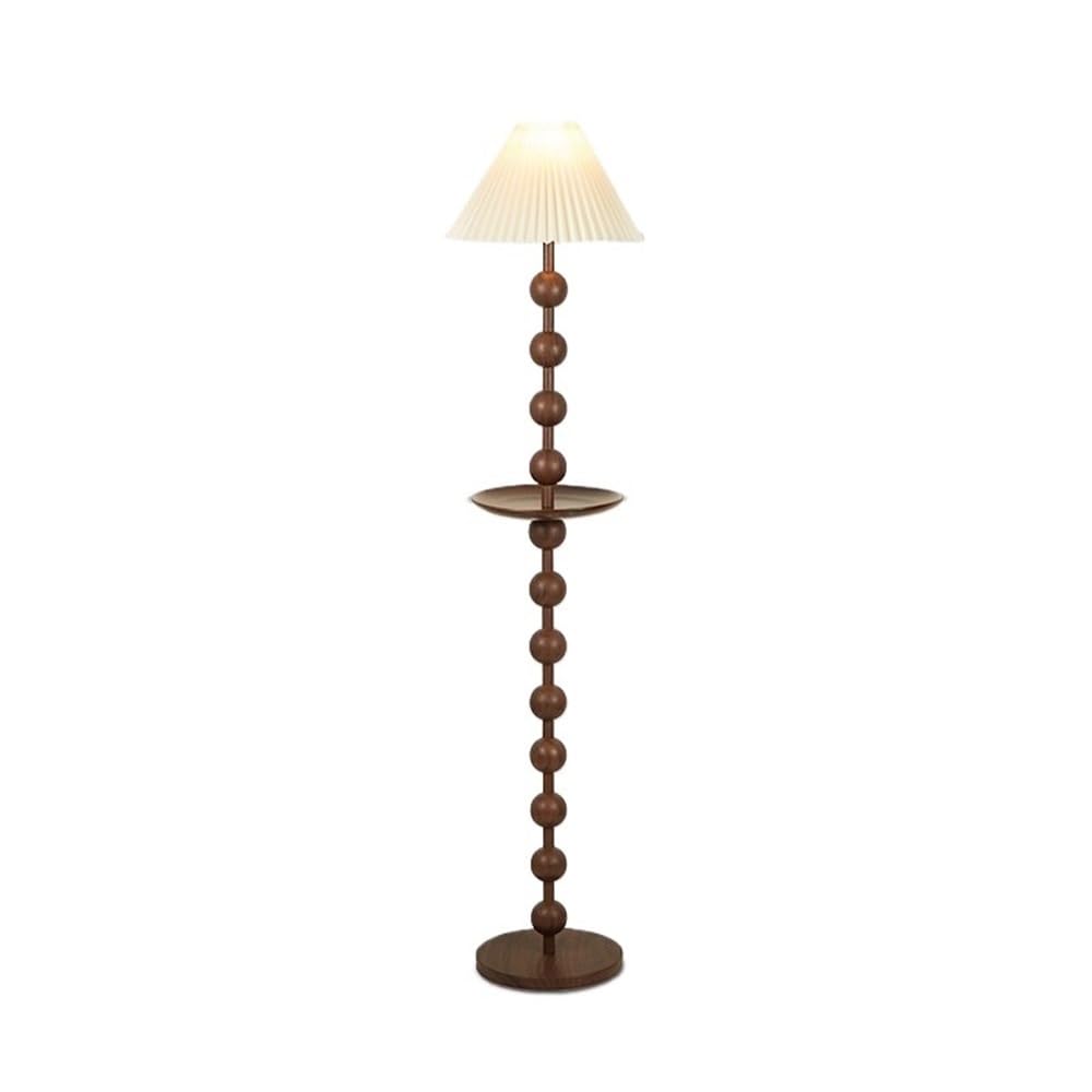 LJHFG63KUYT Standing Lamps Beige Pleated Lampshade Living Room Floor Lamp Hotel Bedroom Bedside Decorative Vertical Table with Tray Decorate