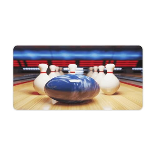 Bowling Desk Pad con Base de Goma Grande 30x60 cm