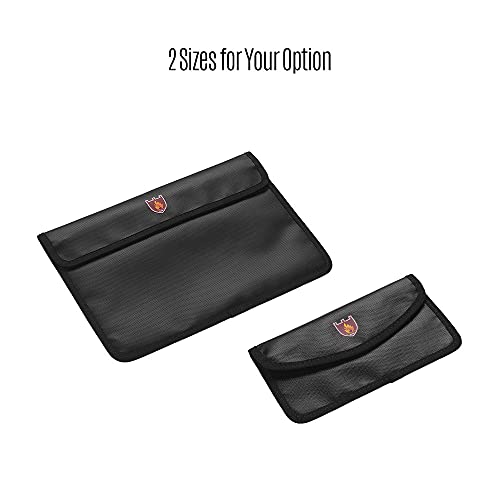 Aibesy Vuurvaste documententas, hittebestendig, siliconen, waterdicht, cash bags met klittenbandsluiting, voor… - Image 3