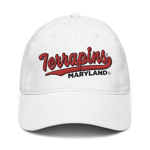 Gorra de béisbol ajustable Maryland Terrapins blanca cursiva miniatura 2
