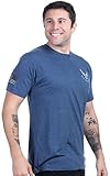 Ann Arbor T-shirt Co. U.S. Air Force | Licensed United States Airforce Tee Shirt, USAF Airman Veteran Military T-Shirt for Men Women-(Navy Men,L)