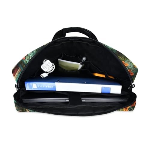 Bolso bandolera para laptop con estampado y múltiples bolsillos miniatura 7