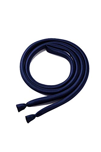 カンコー / 紐リボン 棒タイ リボン 無地 女子 学生 制服 スクール 紺 グレー 赤 茶 黒 緑 KHS503 (ネイビー)