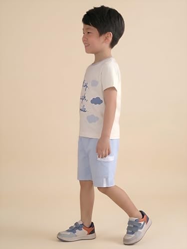 Image of POLKA TOTS 100% Pure Cotton T-Shirt and Shorts Combo For Boys | Summer Dress & Beach Wear for Boys and Toddlers | Breathable Premium Fabric Co-Ord Set Kids | Relaxed Fit Casual Summer Outfit for Kids