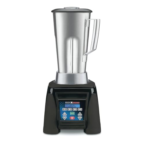 Waring Commercial MX1300XTS 3.5 HP Blender with 4 recipe programable LCD Display and a 64 oz Stainless Steel Container, 120V, 5-15 Phase Plug