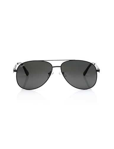 Image of Fastrack Tees Black Aviator Sunglasses for unisex