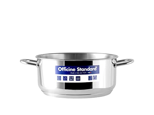 Officine Standard 5240220 Casseruola Fnd Inox Sara 2 Manici 20 Pentole Cucina, 1 Liter, Acciaio