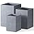 Kante 18.5",15.7",12.6" H Tall Rectangular Concrete Planters Set of 3, Outdoor Indoor Lightweight Plant Pots with Drainage Hole and Rubber Plug, Modern Style for Home Garden Patio, Slate Gray