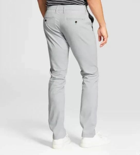 Goodfellow & Co Men's Every Wear Slim Fit Chino Pants - (30x30, Light Gray)2