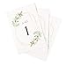 Rustic Greenery Wedding Table Numbers, 1-25, Centerpiece Decorations, Double Sided 4x6 Greenery Geo Style Design, Numbers 1-25 & Head Table Card Included