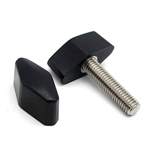 Diamond Shaped Plastic Clamping Knob with M6 Female Thread Metal Insert(M6x32(2pcs))