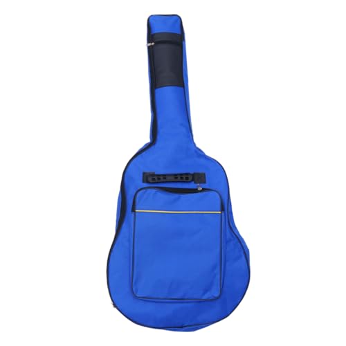 WHAMVOX Oxford Cloth Folk Guitar Bag with Double Straps Comfortable Backpack Design for Easy Carrying and Protection of Your Acoustic Guitar Blue