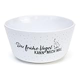 Papierdrachen Müslischale Porzellan - Der frühe Vogel kann mich...